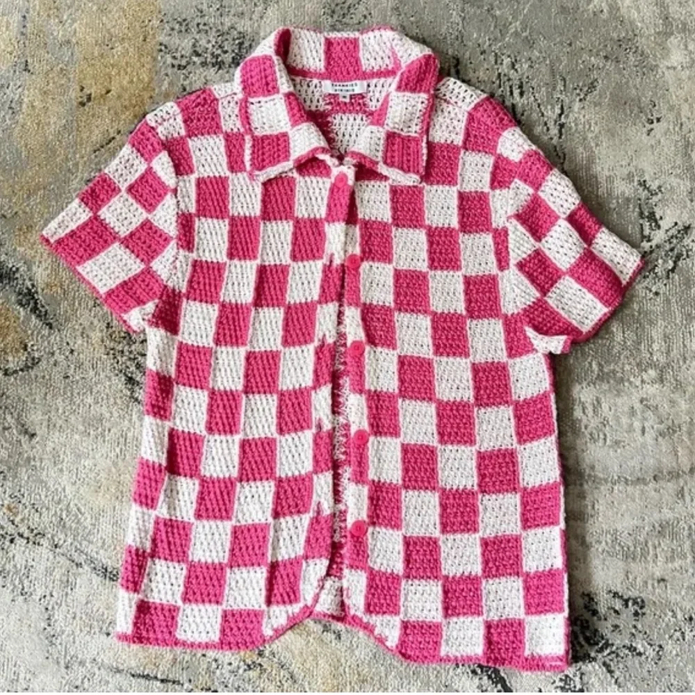 Frankie’s Bikinis Coco Crochet Button Up Shirt - Size XS